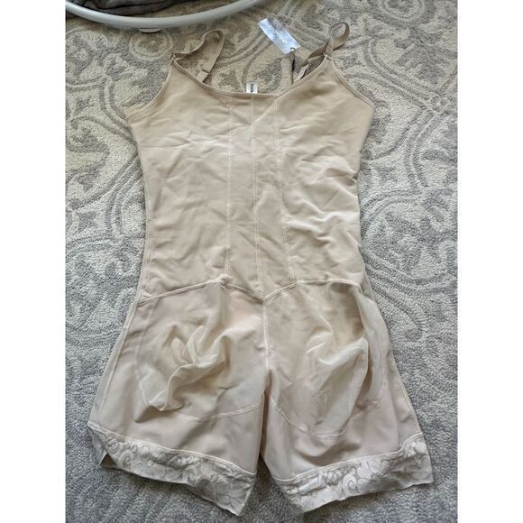 SHAPERX Nude Bodysuit Shapewear Slimming Tummy Control Zipper Closure - Picture 6 of 6